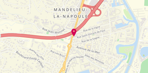 Plan de Cosmo Sushi, 154 avenue de Cannes, 06210 Mandelieu-la-Napoule