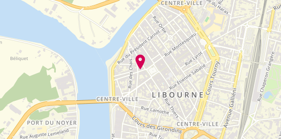 Plan de J'Adooore Les Sushis, 57 Rue Fonneuve, 33500 Libourne