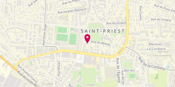 Plan de AMATAK Sushi, 27 Rue du Bessay, 69800 Saint-Priest