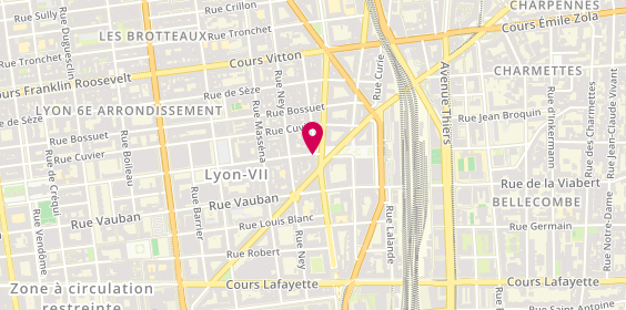Plan de Planet Sushi, 36 Boulevard des Brotteaux, 69006 Lyon