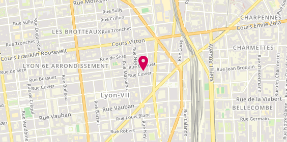 Plan de Sushido, 169 Rue Cuvier, 69006 Lyon