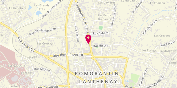 Plan de Asaki Sushi, 20 Faubourg d'Orléans, 41200 Romorantin-Lanthenay