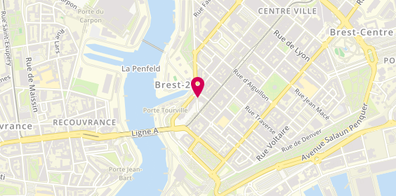 Plan de Côté Sushi, 14 Rue Ducouedic, 29200 Brest