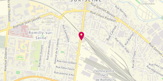 Plan de Sushi Nakama, 1 Bis avenue Pierre Brossolette, 10100 Romilly-sur-Seine