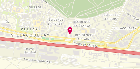 Plan de Bistrot le Yuki, 42 place Louvois, 78140 Vélizy-Villacoublay