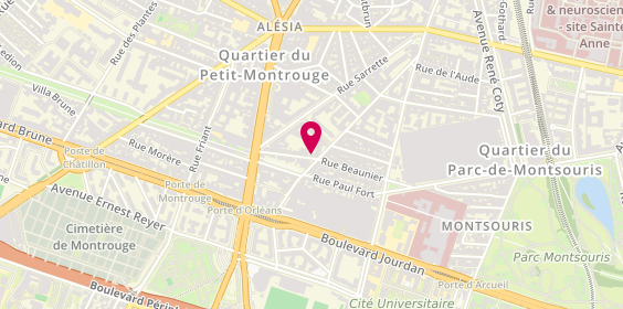 Plan de Chez Jamy, 44 Rue Beaunier, 75014 Paris
