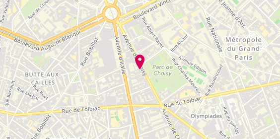 Plan de KAIYO Paris, 161 avenue de Choisy, 75013 Paris