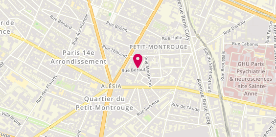 Plan de Sushi Alésia, 34 Rue Bezout, 75014 Paris