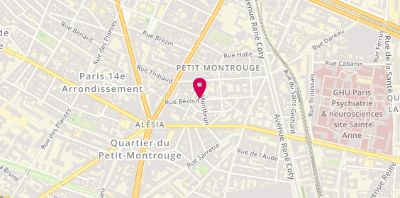 Plan de Asahi, 30 Rue Bezout, 75014 Paris
