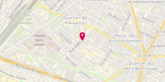 Plan de Chez Lin Zensushi, 83 Rue Didot, 75014 Paris