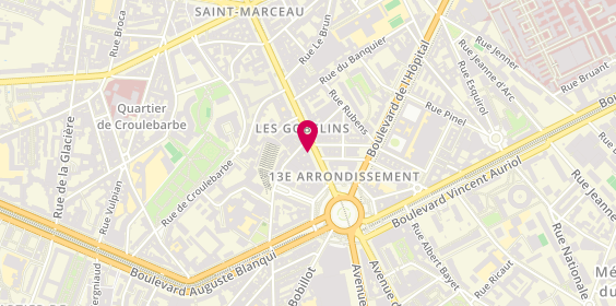 Plan de Kazuki, 66 avenue des Gobelins, 75013 Paris