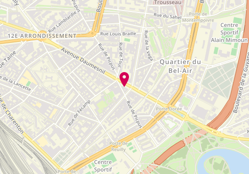 Plan de Sakura, 254 avenue Daumesnil, 75012 Paris