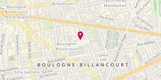 Plan de Asia Fusion, 10 Grand Place, 92100 Boulogne-Billancourt