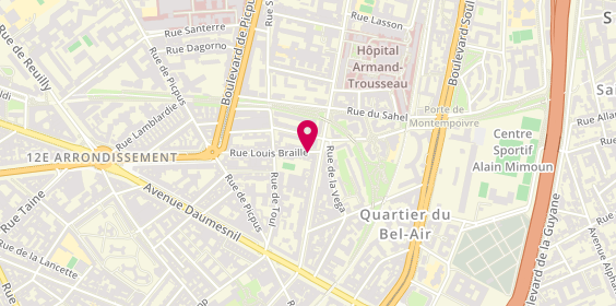 Plan de Nikayo, 38 Rue Louis Braille, 75012 Paris
