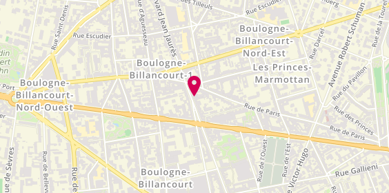 Plan de Côté Sushi, 39 Boulevard Jean Jaurès, 92100 Boulogne-Billancourt