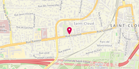 Plan de Sushi Trois, 54 Rue Gounod, 92210 Saint-Cloud
