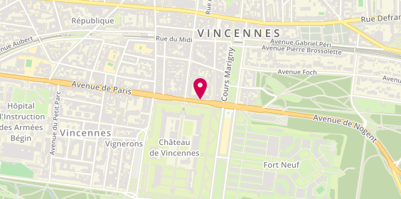 Plan de Sushi Sei, 10 Avenue de Paris, 94300 Vincennes