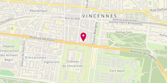 Plan de Sushi Sei, 10 Avenue de Paris, 94300 Vincennes