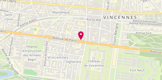 Plan de Sushi Shop, 36 avenue de Paris, 94300 Vincennes