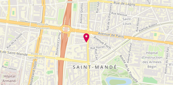 Plan de Planet Sushi, 8 avenue du Général de Gaulle, 94160 Saint-Mandé
