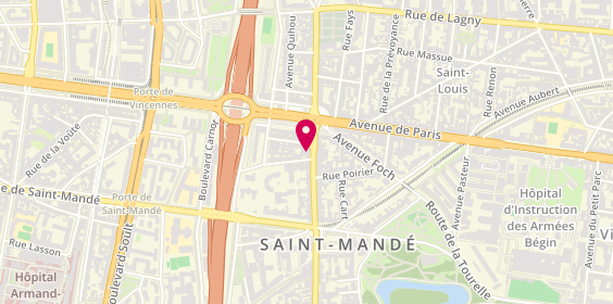 Plan de Côté Sushi, 8 avenue du Général de Gaulle, 94160 Saint-Mandé