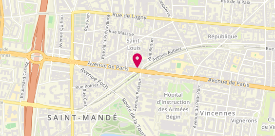 Plan de Kintaro, 136 avenue de Paris, 94300 Vincennes