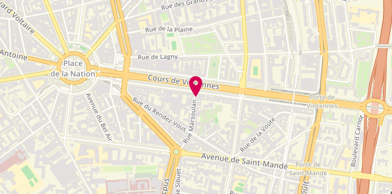 Plan de Nagoya, 50 Cours de Vincennes
30 Rue Marsoulan, 75012 Paris
