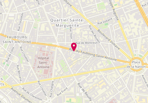 Plan de Sushi Villa, 216 Rue Faubourg Saint Antoine, 75012 Paris