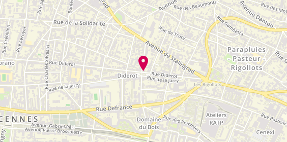 Plan de Sushi & Thaï, 203 Rue Diderot, 94300 Vincennes