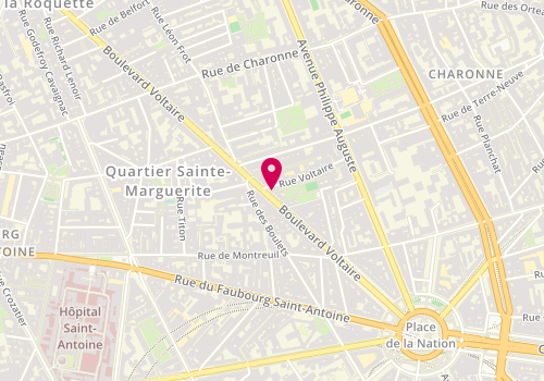 Plan de Nina Sushi, 213 Boulevard Voltaire, 75011 Paris