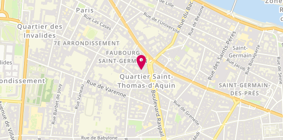 Plan de Matsuri Restaurant Bac, 74 Rue du Bac, 75007 Paris