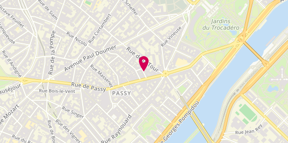 Plan de Sushi Passy, 8 Rue Gavarni, 75116 Paris