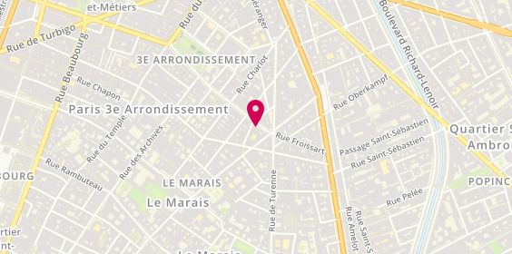 Plan de Waza Sushi, 9 Rue de Bretagne, 75003 Paris