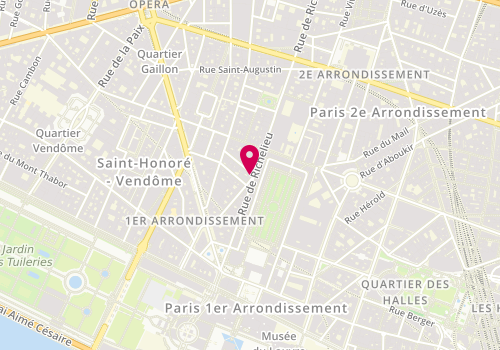 Plan de Restaurant Kunitoraya, 1 Rue Villédo, 75001 Paris