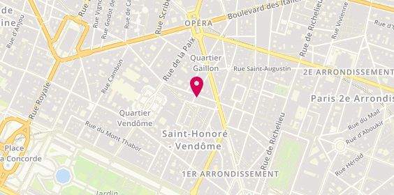 Plan de KIM Opéra Restaurant Japonais / Danielle Casanova / Pyramide, 15 Rue Danielle Casanova, 75001 Paris