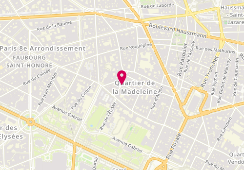 Plan de Restaurant Zo, 13 Rue Montalivet, 75008 Paris