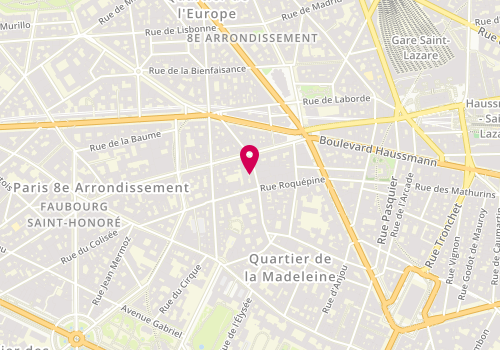 Plan de Restaurant Washingtonia, 27 Rue Cambacérès, 75008 Paris