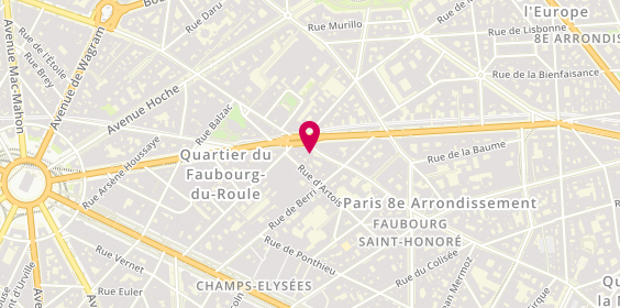 Plan de Restaurant Bensai, 161 Rue du Faubourg Saint-Honoré, 75008 Paris