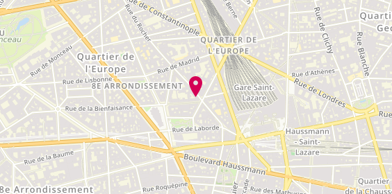Plan de Sushi Da, 29 Rue du Rocher, 75008 Paris
