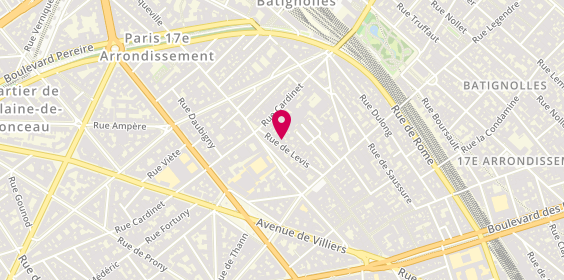 Plan de Teppanyaki Sushi, 88 rue de Lévis, 75017 Paris