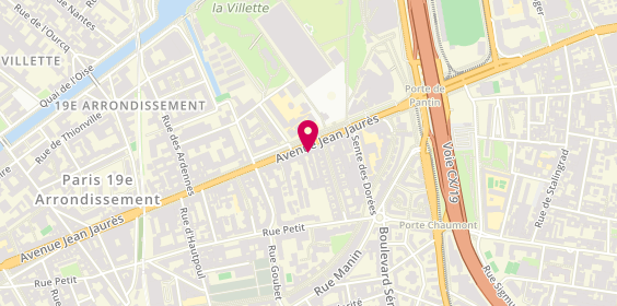 Plan de Délices Wok, 192 avenue Jean Jaurès, 75019 Paris