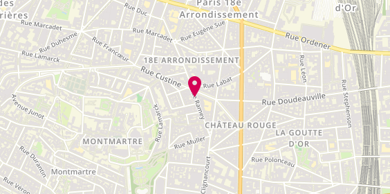 Plan de Nakatsu, 25 Rue Ramey, 75018 Paris