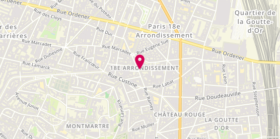 Plan de Sakura, 40 Rue Ramey, 75018 Paris