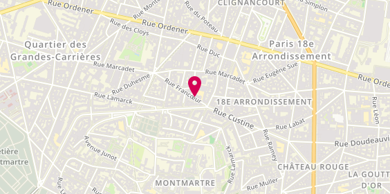 Plan de Akitaya, 10 Rue Francoeur, 75018 Paris