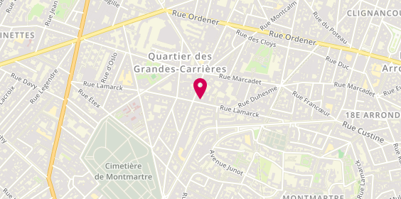 Plan de Chi Yo Da, 112 Rue Lamarck, 75018 Paris