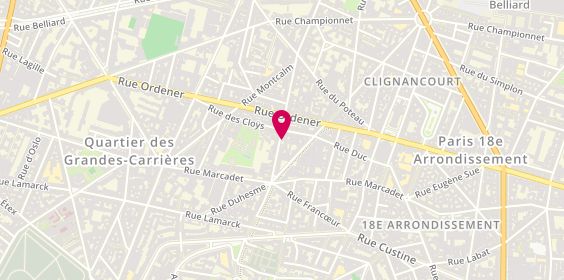 Plan de Coloré - Restaurant Paris 18, 20 Rue du Ruisseau, 75018 Paris