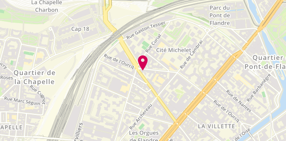 Plan de Sugar Hot, 117 Rue de l'Ourcq, 75019 Paris