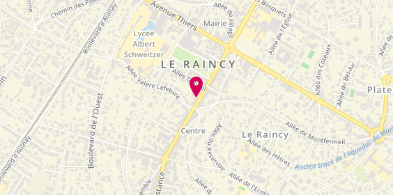 Plan de Côté Sushi, 113 avenue de la Résistance, 93340 Le Raincy
