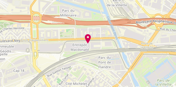 Plan de Let's Wok, 155 Boulevard Macdonald, 75019 Paris