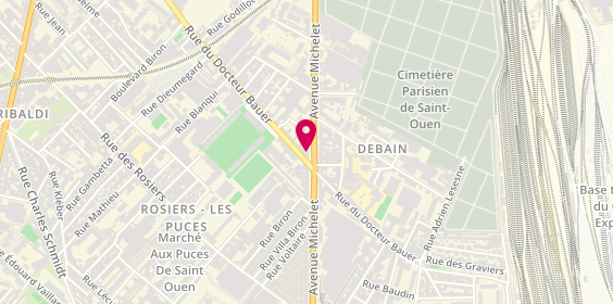 Plan de Aux Gourmets de Saint Ouen, 100 Bis avenue Michelet, 93400 Saint-Ouen-sur-Seine